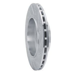 Maserati Ghibli Brake Rotor (1) - Rear Left - R1 Concepts - Drilled & Slotted - Silver - `14-`16